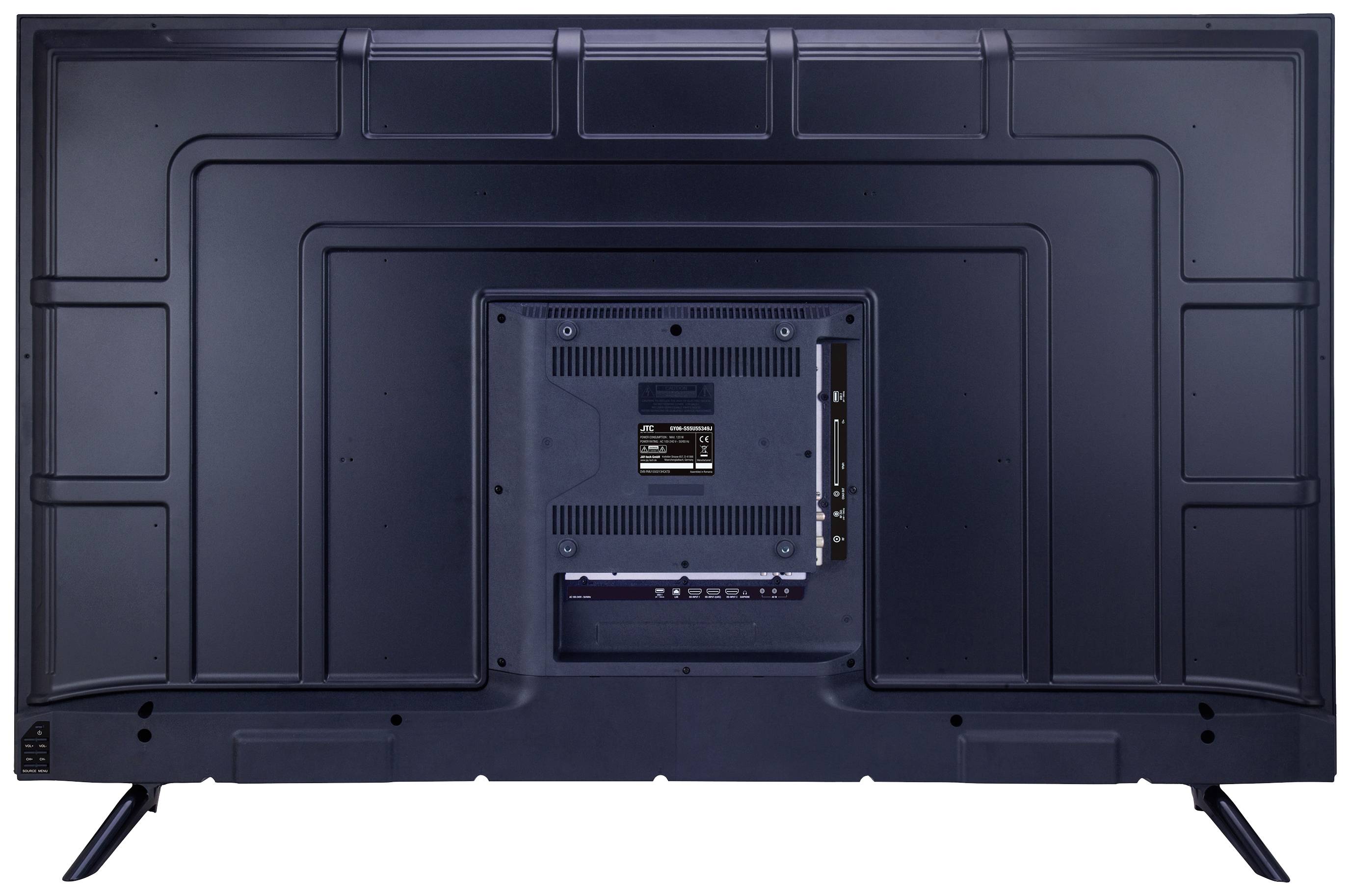 JTC S55U55349J LED-TV 139cm 55 Zoll EEK G (A - G) DVB-T2, DVB-C, DVB-S, UHD, Smart TV, WLAN, CI+ Schwarz