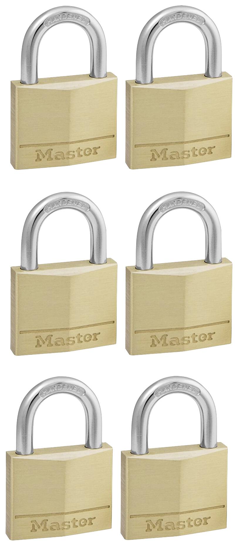 Master Lock P22214 Vorhängeschloss gleichschließend Gold, Silber Schlüsselschloss