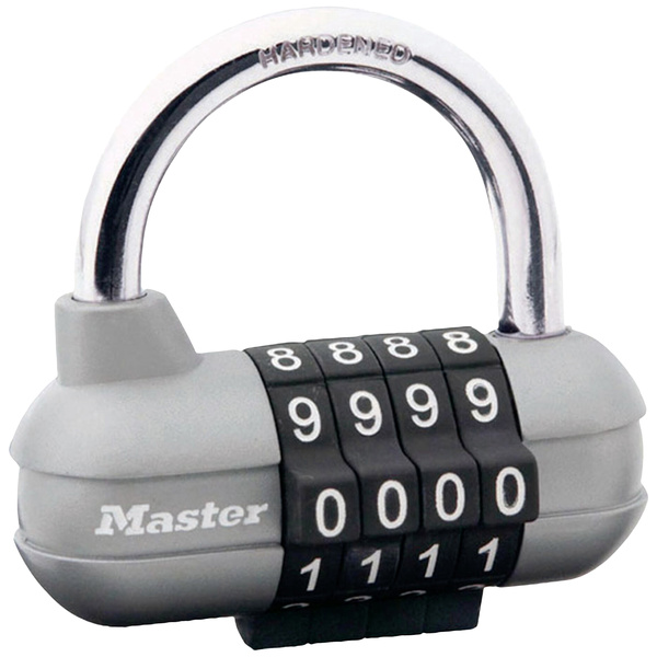 Master Lock P22164 Vorhängeschloss Silber, Schwarz Zahlenschloss