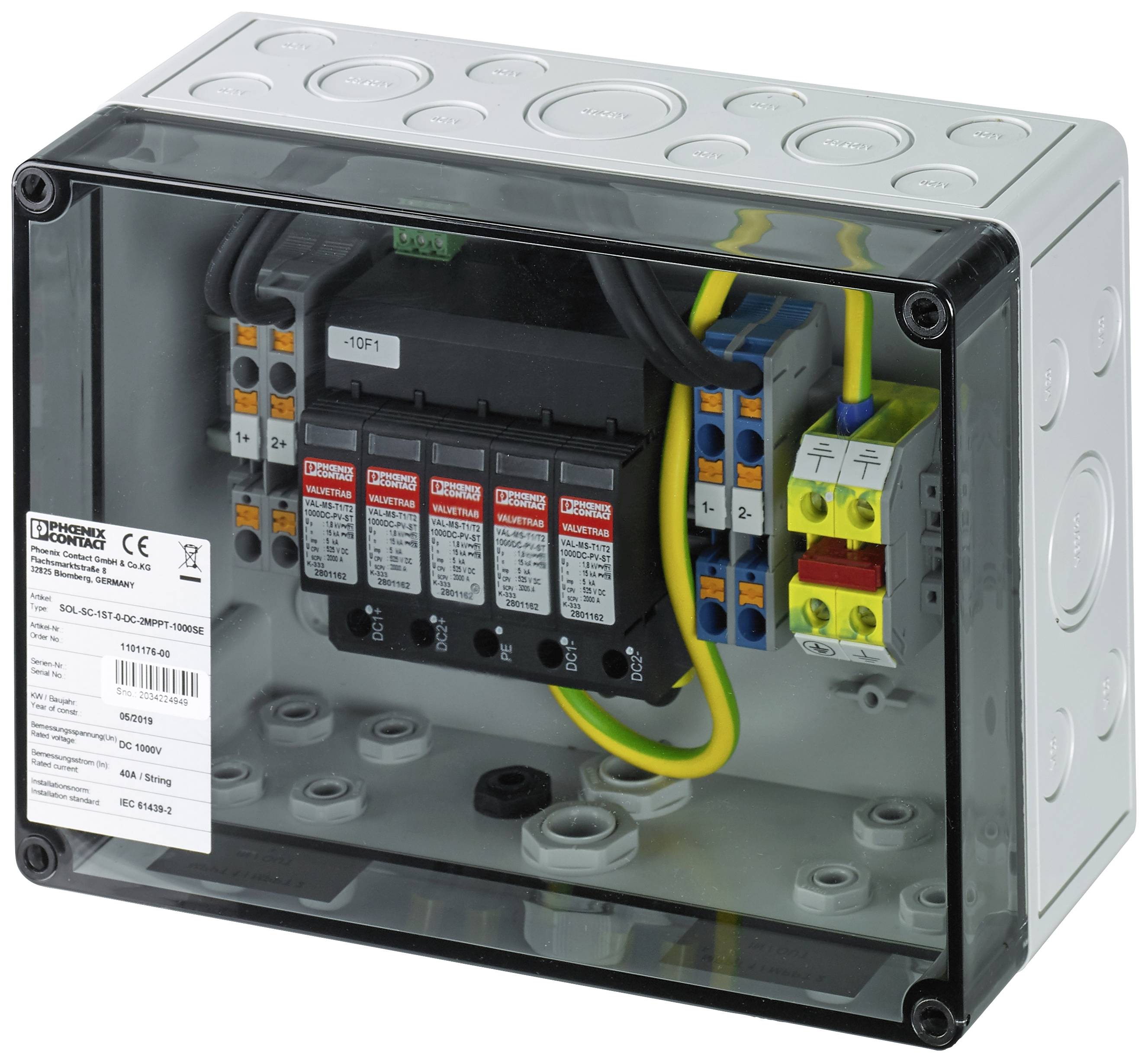 Phoenix Contact 1101176 SOL-SC-1ST-0-DC-2MPPT-1000SE Generatoranschlusskasten