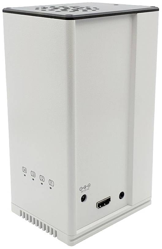 Radxa Rock_Pi_Nas_Kit_4AB SBC-Gehäuse Passend für (Entwicklungskits): Rock Pi Weiß