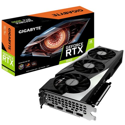 Gigabyte Grafikkarte Nvidia GeForce RTX 3050 Gaming Overclocked 8 GB GDDR6-RAM PCIe HDMI®, DisplayP