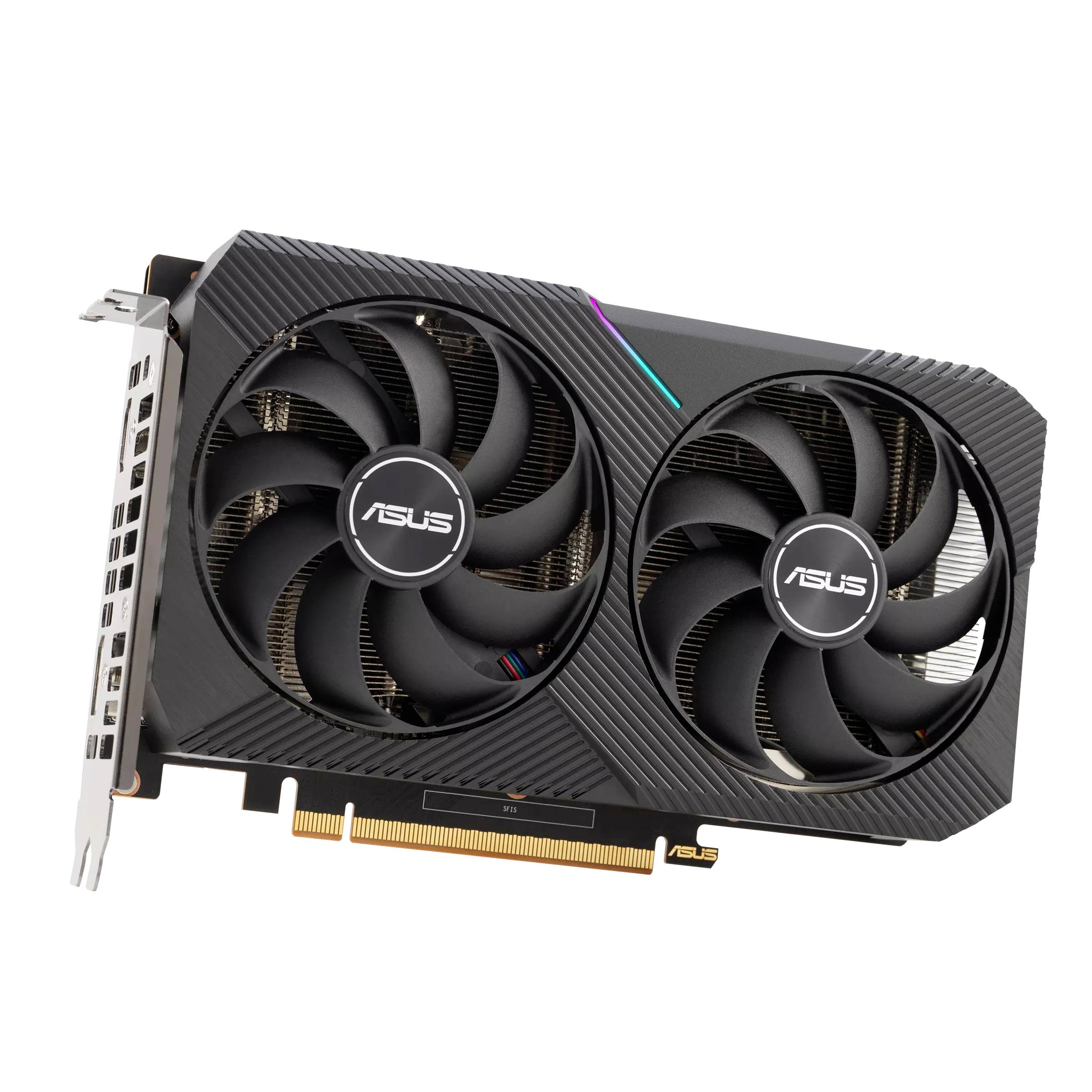 Asus Grafikkarte AMD Radeon RX 6500 XT Dual Overclocked 4 GB GDDR6-RAM PCIe x16 HDMI®, DisplayPort