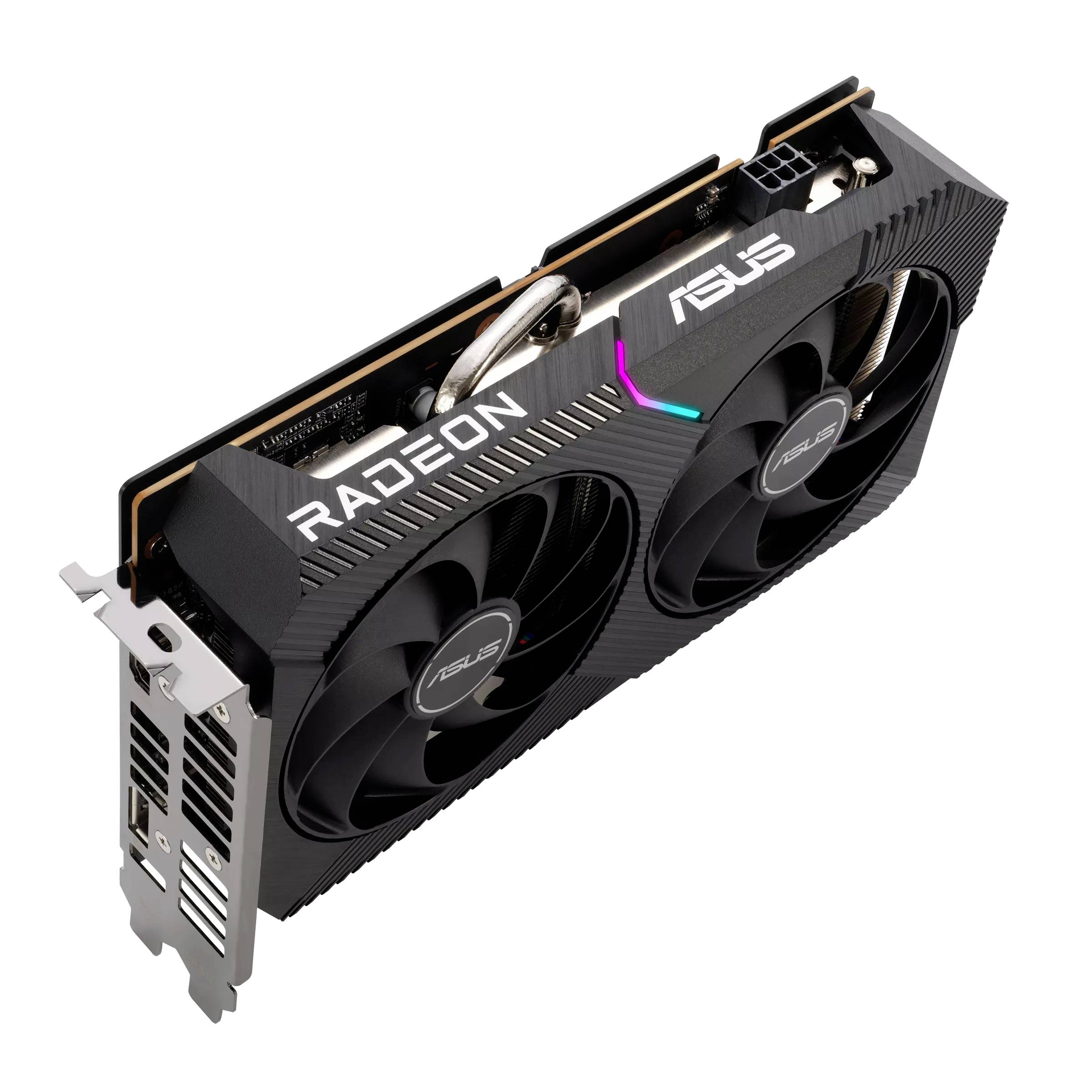 Asus Grafikkarte AMD Radeon RX 6500 XT Dual Overclocked 4 GB GDDR6-RAM PCIe x16 HDMI®, DisplayPort