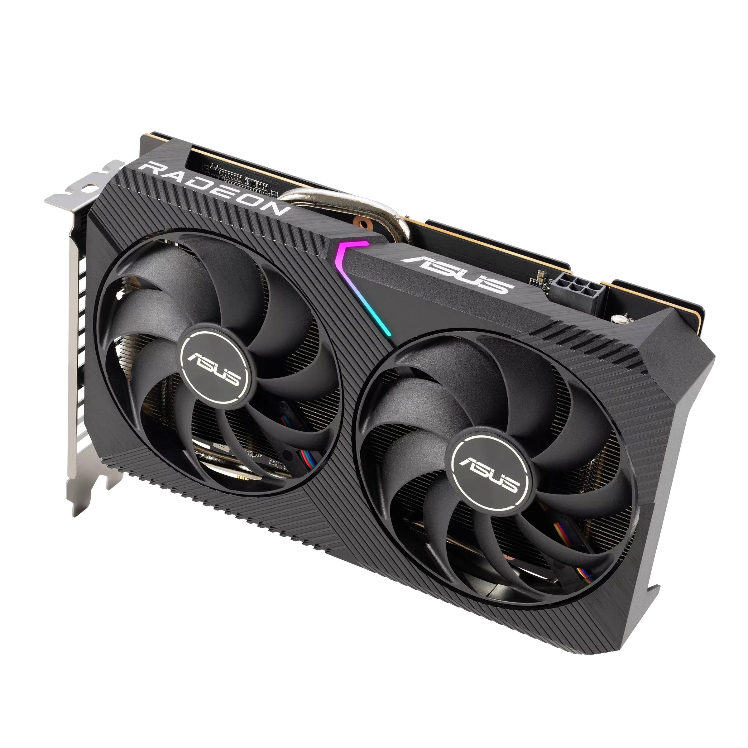 Asus Grafikkarte AMD Radeon RX 6500 XT Dual Overclocked 4 GB GDDR6-RAM PCIe x16 HDMI®, DisplayPort