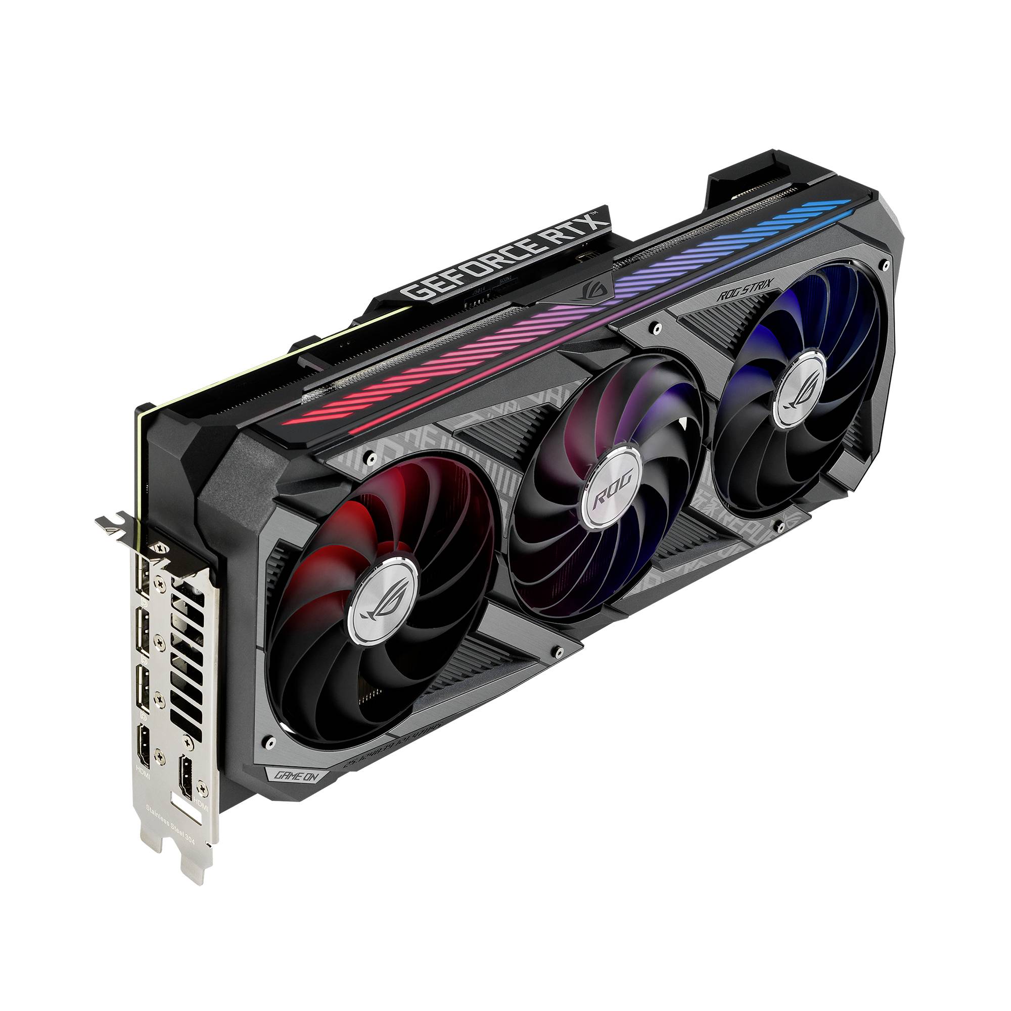 Asus Grafikkarte Nvidia GeForce RTX 3080 Strix 12 GB GDDR6X-RAM PCIe HDMI®, DisplayPort Übertaktet