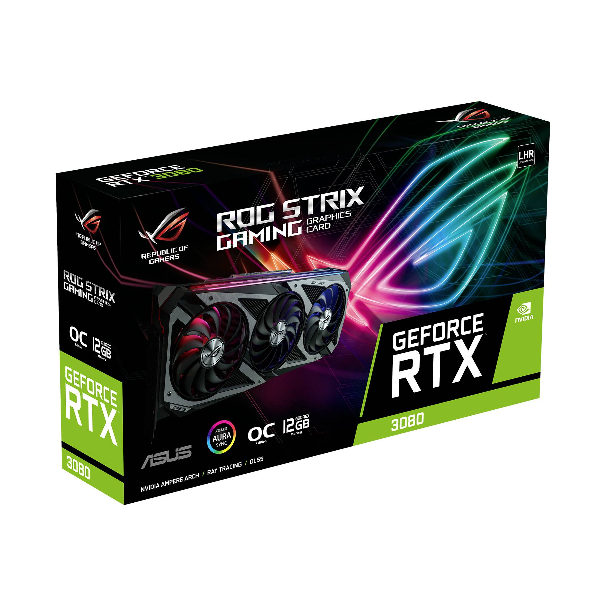 Asus Grafikkarte Nvidia GeForce RTX 3080 Strix 12 GB GDDR6X-RAM PCIe HDMI®, DisplayPort Übertaktet
