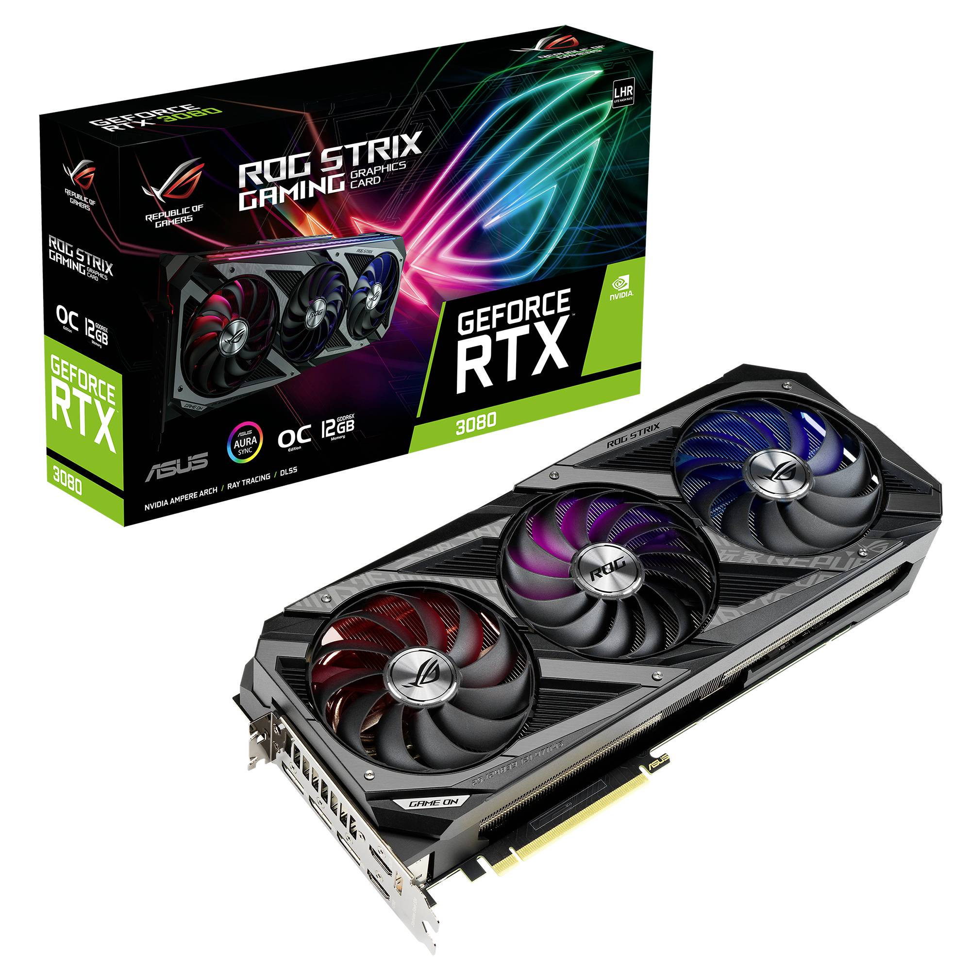 Asus Grafikkarte Nvidia GeForce RTX 3080 Strix 12 GB GDDR6X-RAM PCIe HDMI®, DisplayPort Übertaktet