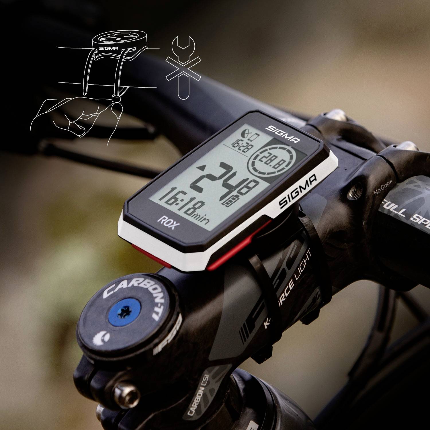 Sigma ROX 2.0 Fahrrad-Navi Fahrrad GPS, GLONASS, spritzwassergeschützt