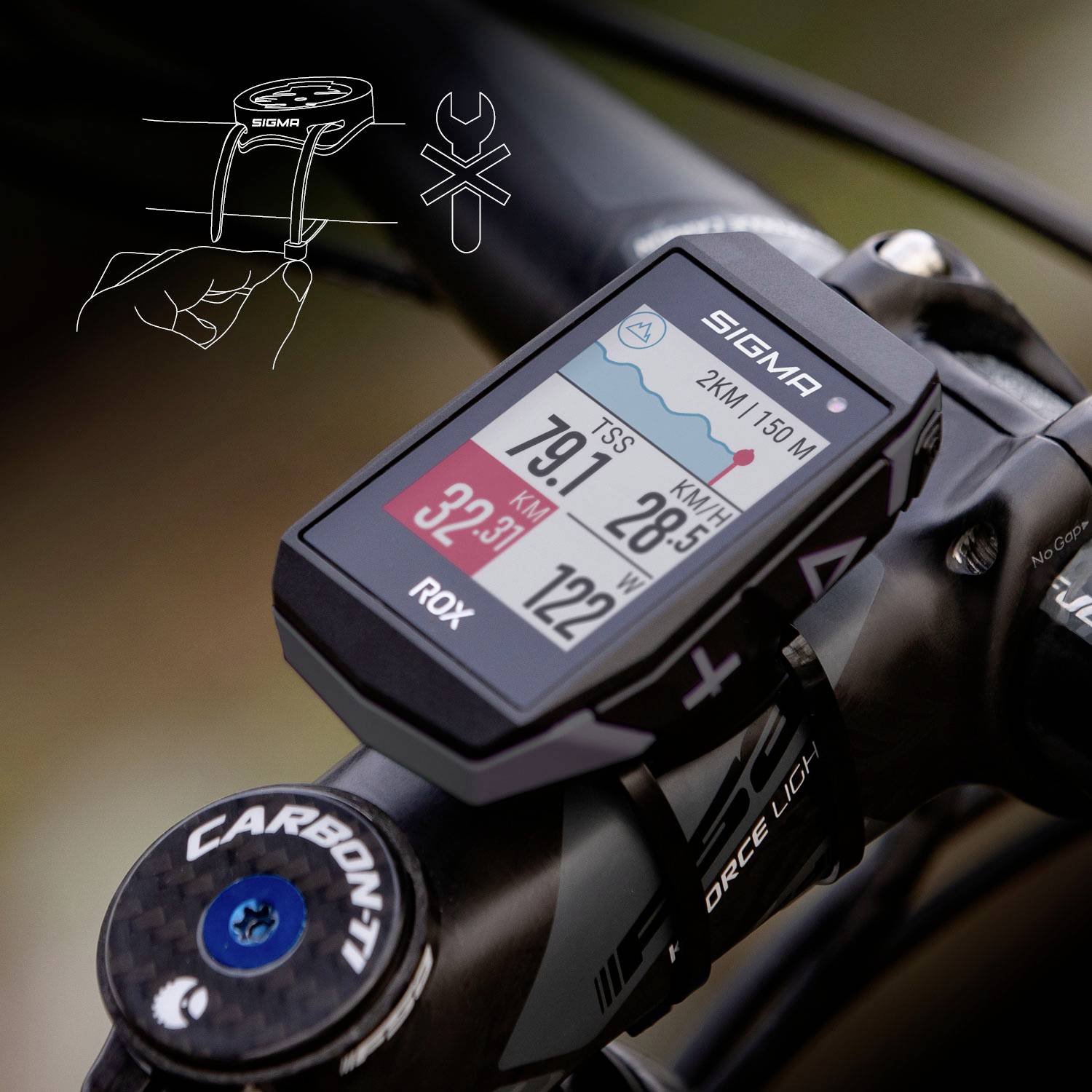 Sigma ROX 11.1 EVO Basic Fahrrad-Navi Fahrrad GPS, GLONASS, spritzwassergeschützt