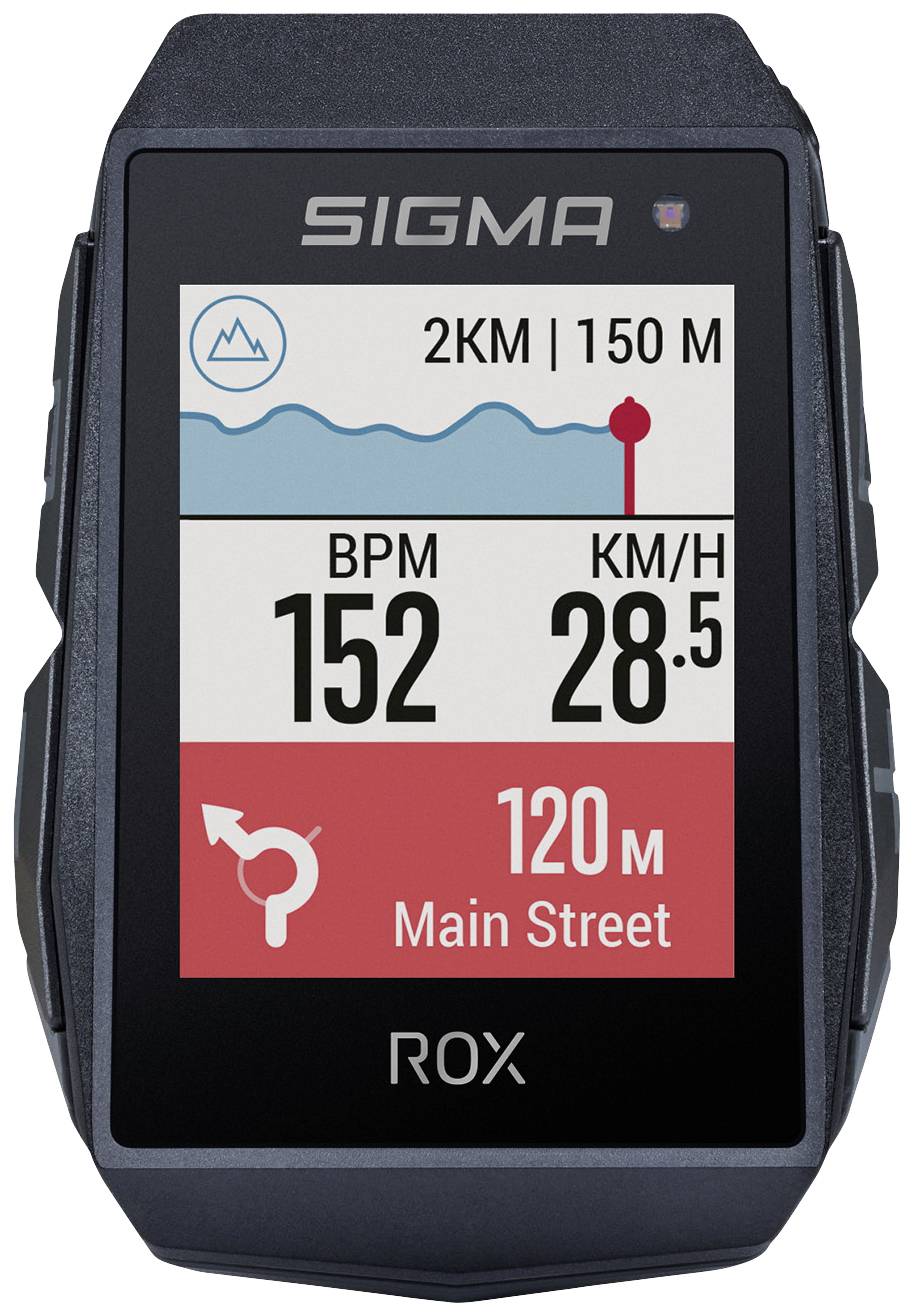 Sigma ROX 11.1 EVO Sensor Set Fahrrad-Navi Fahrrad GPS, GLONASS, spritzwassergeschützt