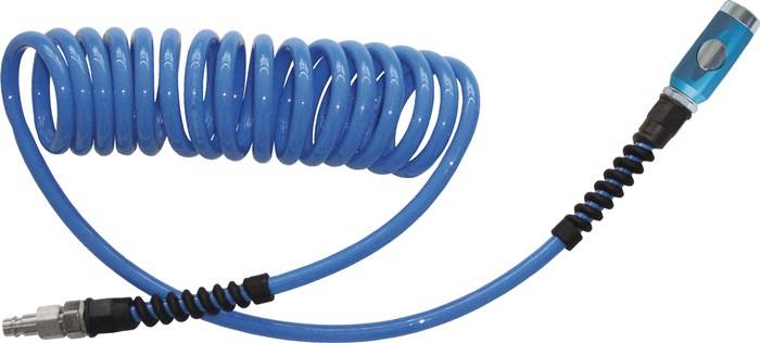 EWO Druckluft-Spiralschlauch 10m 16.8 bar