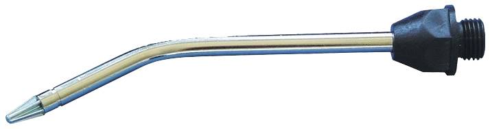 Metallrohr mit gebogener Spitze und schwarzem Gewinde. Dient als Ersatzteil für Werkzeuge oder Maschinen mit Flüssigkeitsanschluss.