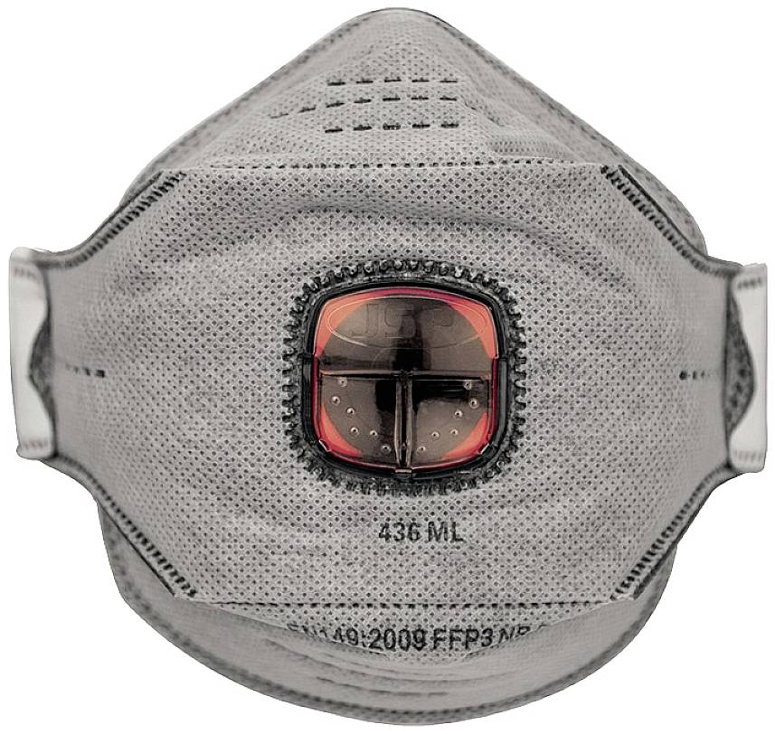 JSP® Einweg-Halbmaske SPRINGFIT™ 436 FFP3 NR D,Kat.III,mit Typhoon™-Ventil,10/VE