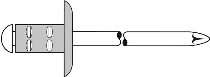Gesipa Blindniete (Ø x L) 4.8 mm x 10 mm Stahl Aluminium 25 St.