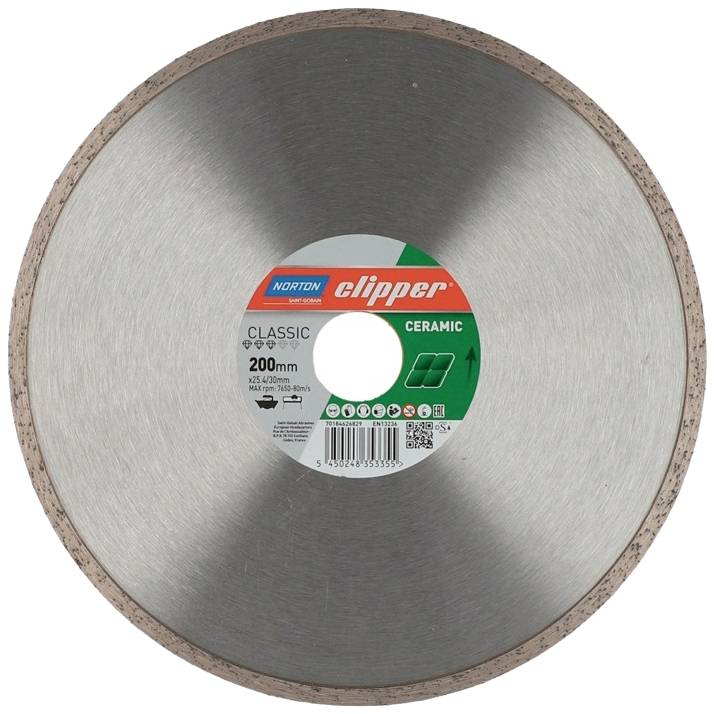 NORTON CLIPPER Diamanttrennscheibe Classic Ceramic D.200mm Bohr.30/25,4mm 1,7mm - 70184626829
