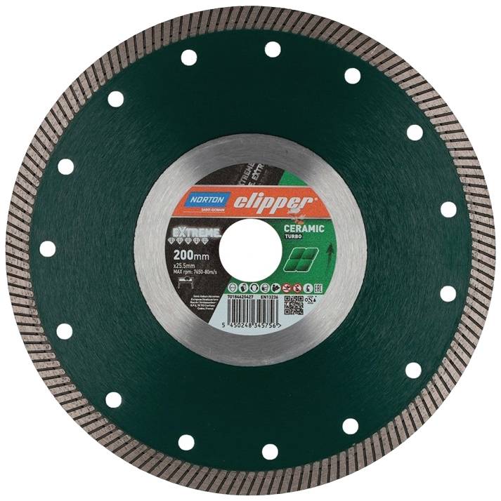NORTON CLIPPER Diamanttrennscheibe Extreme Ceramic Turbo D200mm Bohr25,4mm 1,4mm - 70184625427