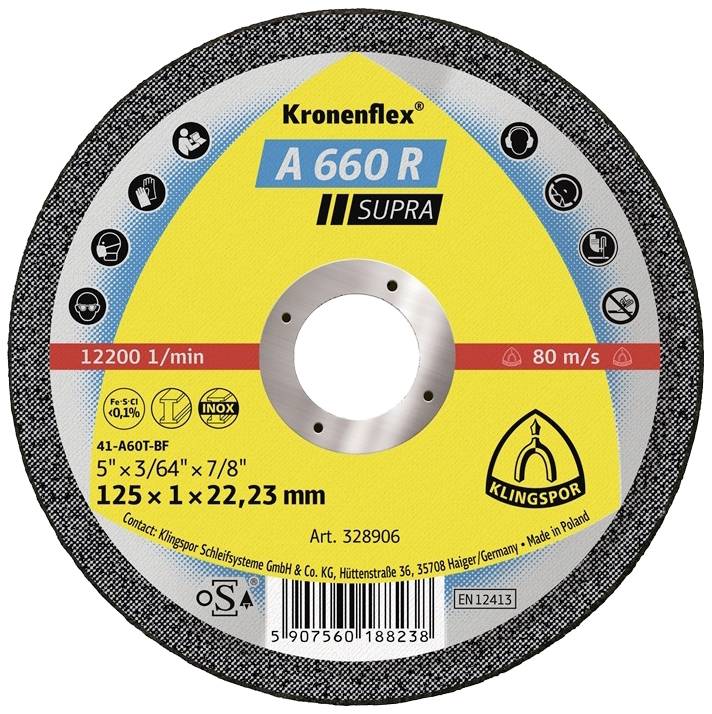 Klingspor 328905 Trennscheibe gerade 115mm 25 St. Edelstahl