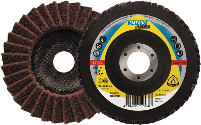 Klingspor 278499 Fächerschleifscheibe Durchmesser 125mm Bohrungs-Ø 22.23mm INOX, Stahl 5St.