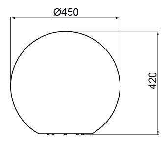 Deko Light 836014 Kugelleuchte 50 Außen-Dekobeleuchtung Kugel E27 Weiß