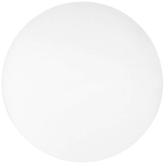 Ein einfacher weißer Kreis auf neutralem Hintergrund.