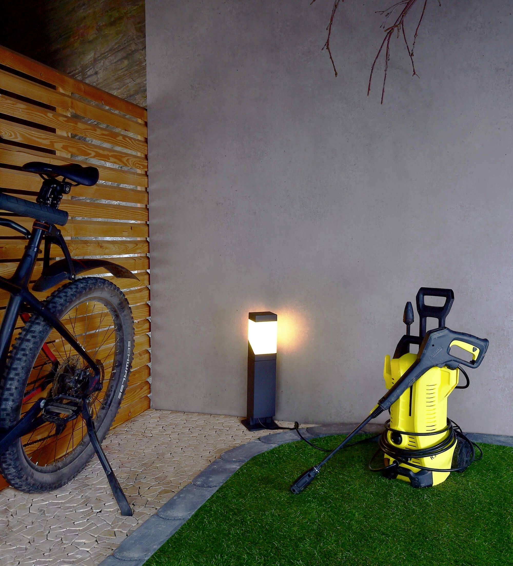 Deko Light Steckdosenturm Kukui Puka 733067 Stehlampe E27 Dunkelgrau