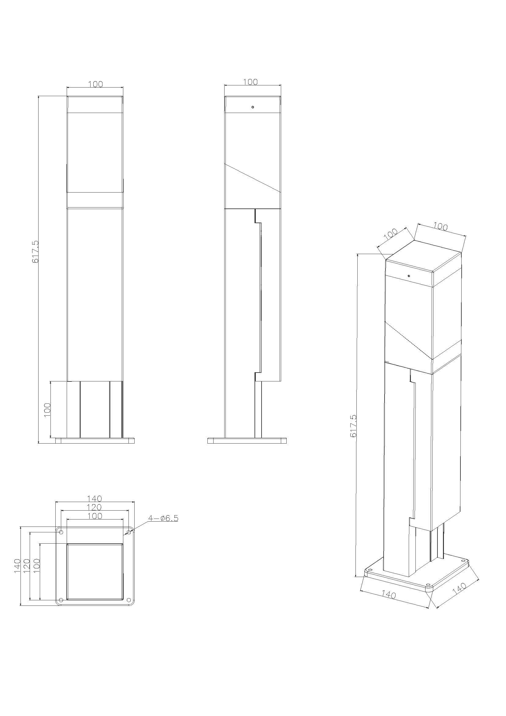 Deko Light Steckdosenturm Kukui Puka 733067 Stehlampe E27 Dunkelgrau
