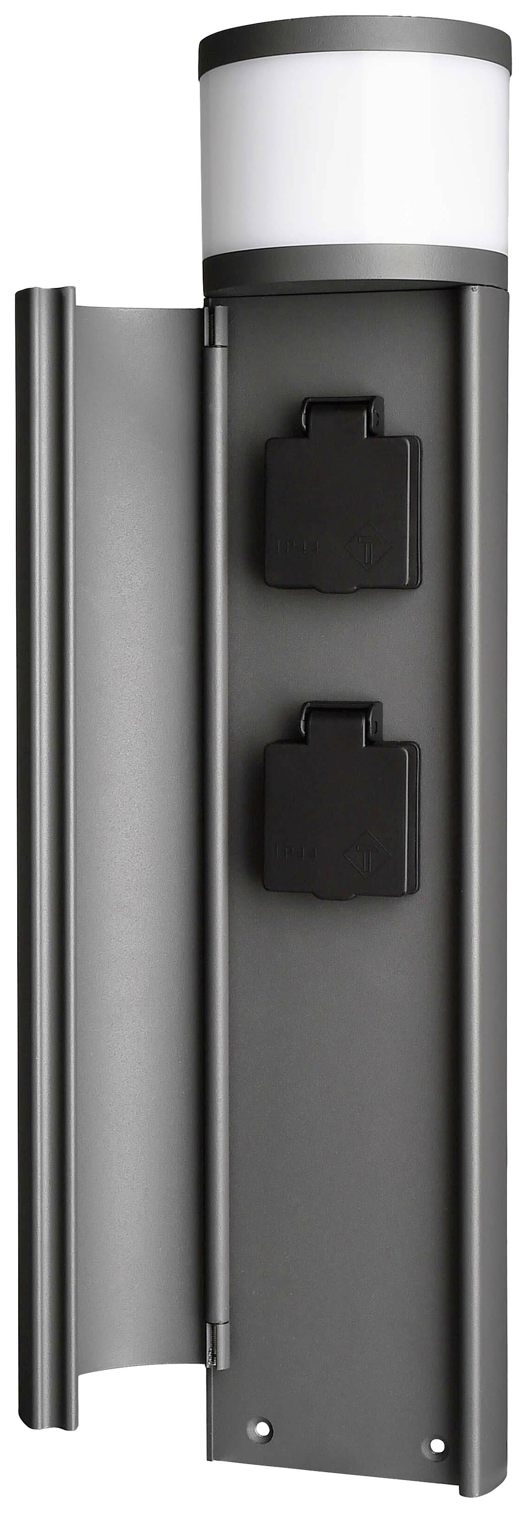 Deko Light 733054 Steckdosenturm beleuchtet Steckdosenlampe EEK: F (A - G) LED LED fest eingebaut 4.8 W Dunkelgrau