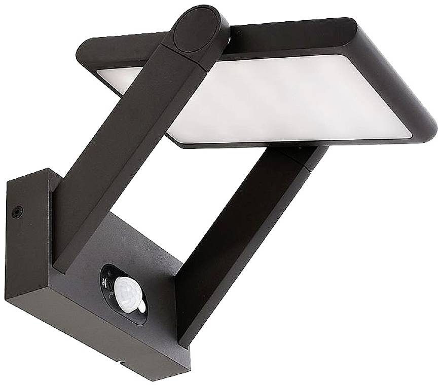 Deko Light Solar Premium I 731116 Solar-Außenwandleuchte mit Bewegungsmelder LED 1.6W Dunkelgrau