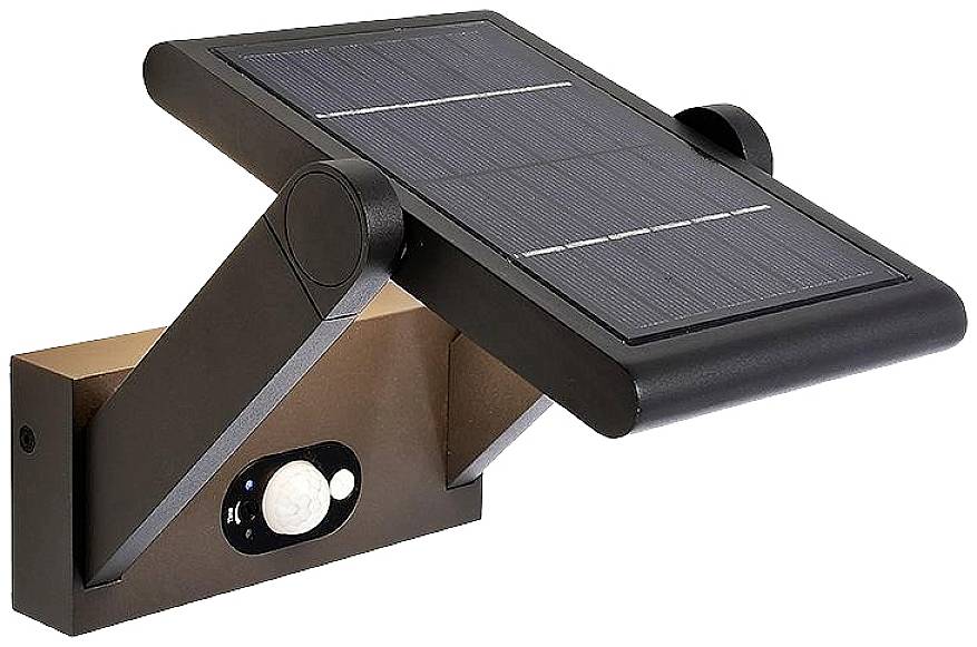 Deko Light Solar Premium I 731116 Solar-Außenwandleuchte mit Bewegungsmelder LED 1.6W Dunkelgrau