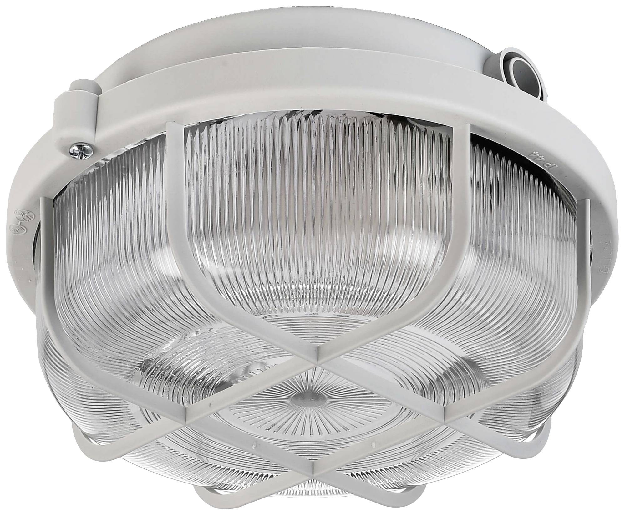 Deko Light Syrma Rund Grau 401016 Außendeckenleuchte, Außenwandleuchte E27 Grau