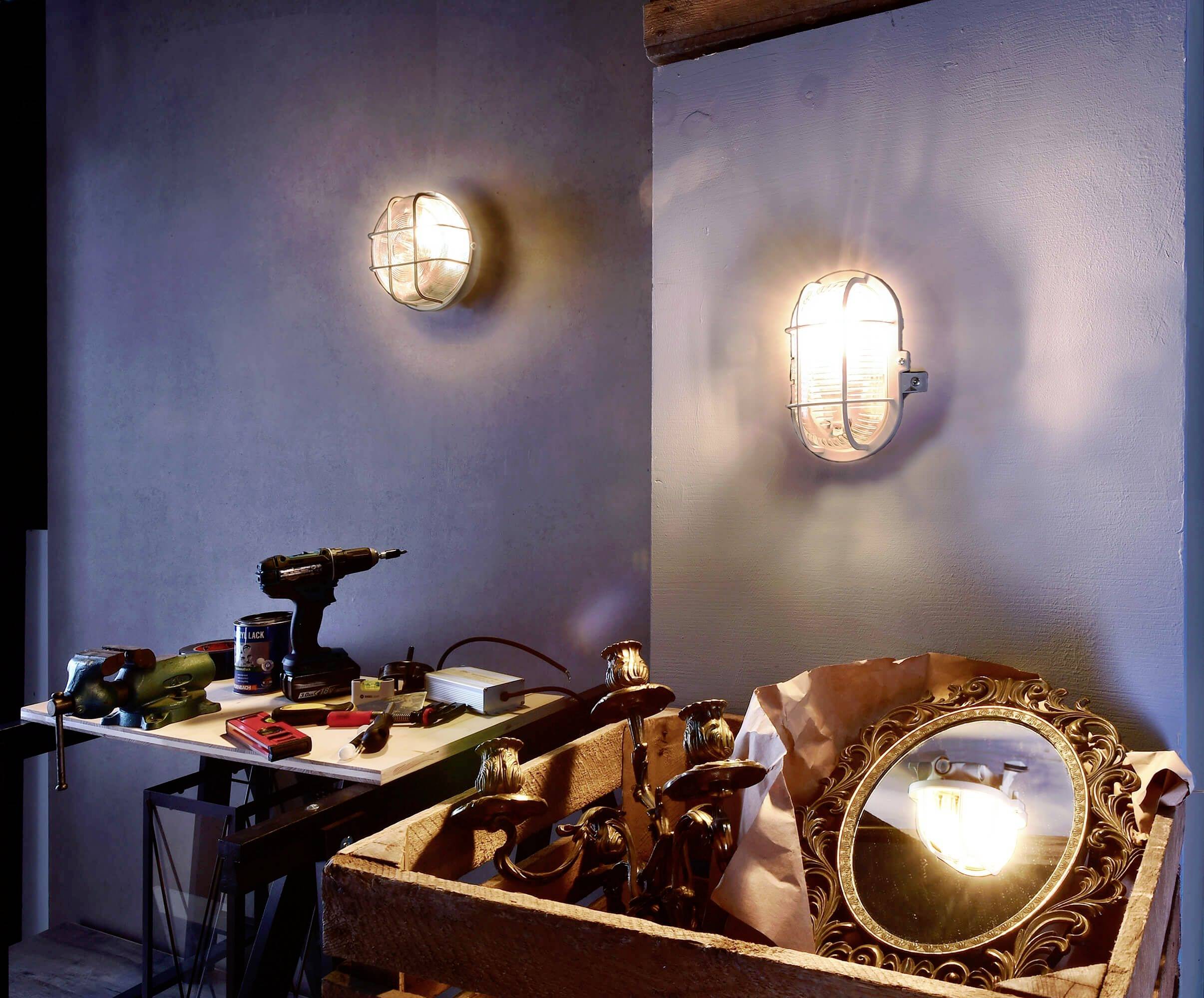 Deko Light Syrma Oval Weiß 401011 Außendeckenleuchte, Außenwandleuchte Weiß