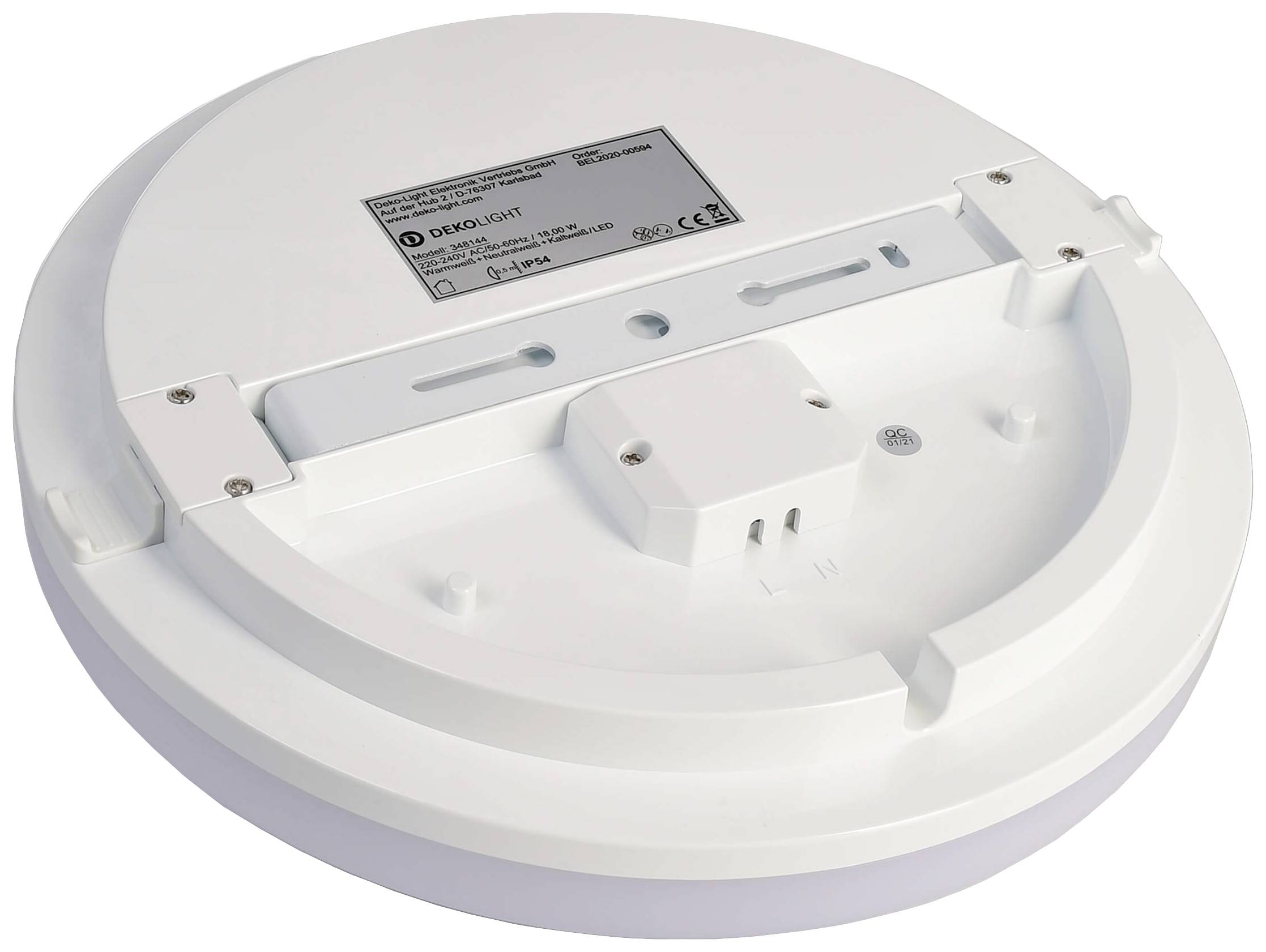 Deko Light 348146 Altais 25W Motion LED-Deckenleuchte mit Bewegungsmelder EEK: D (A - G) 25 W Weiß