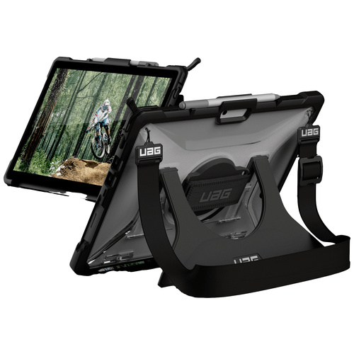 Urban Armor Gear Handstrap Case Tablet-Cover Microsoft Surface Pro 8 Back Cover Ice, Transparent