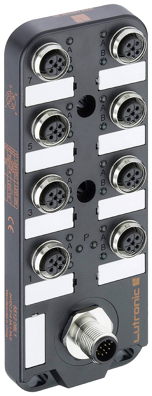 Lutronic 5512 08L1 5512 08L1 Sensor/Aktorbox passiv M12-Verteiler mit Metallgewinde 1St.