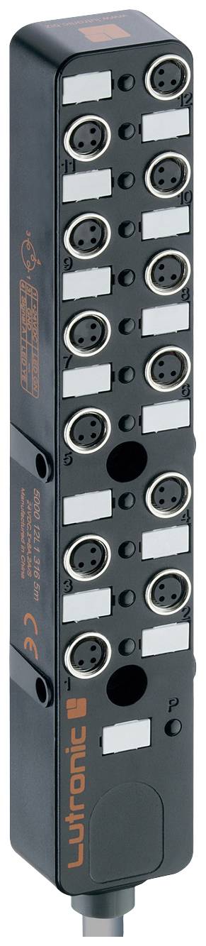 Lutronic 5000 12L1 3... 5000 12L1 316 5m Sensor/Aktorbox passiv M8-Verteiler mit Metallgewinde 1St.