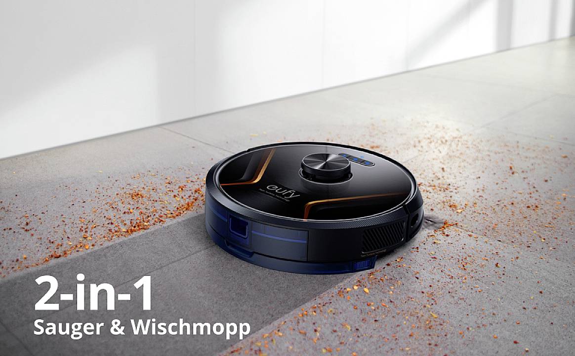 Eufy RoboVac X8 Saugroboter Schwarz kompatibel mit Amazon Alexa, kompatibel mit Google Home, Sprachgesteuert