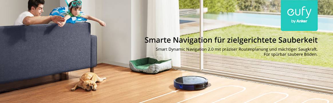 Eufy RoboVac G30 Saugroboter Schwarz, Braun App gesteuert, Sprachgesteuert