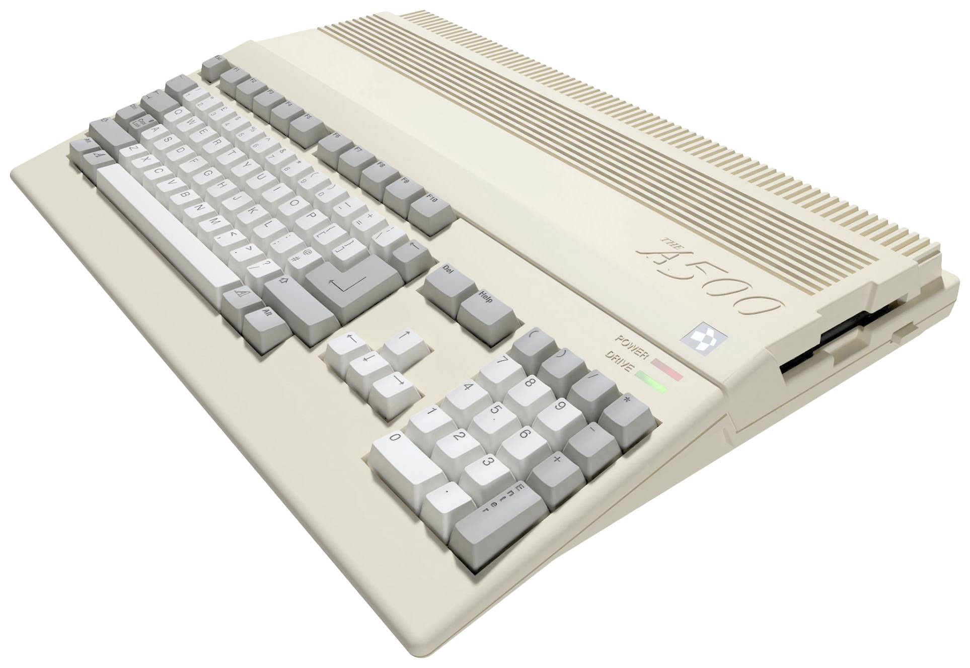 Retro Games The A500 Mini Retro Konsole Beige, Weiß, Grau inkl. installierte Spiele
