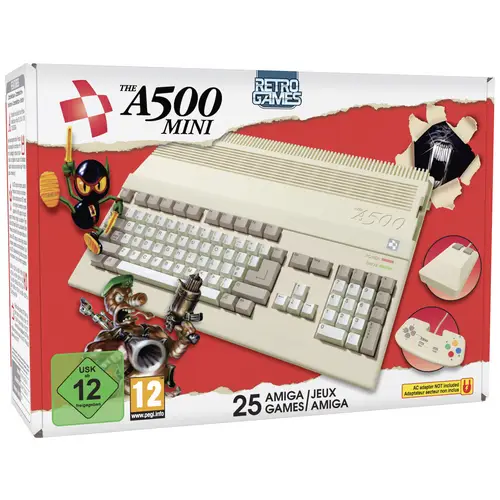 Retro Games The A500 Mini Retro Konsole Beige, Weiß, Grau inkl. installierte Spiele Retro Games The A500 Mini Retro Konsole Beige, Weiß, Grau inkl. installierte Spiele