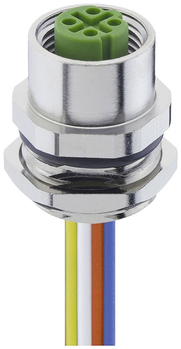 Lutronic 1220 04D T16CW 0,5m Sensor-/Aktor-Einbausteckverbinder M12 Buchse, Einbau Polzahl Sensoren: 4