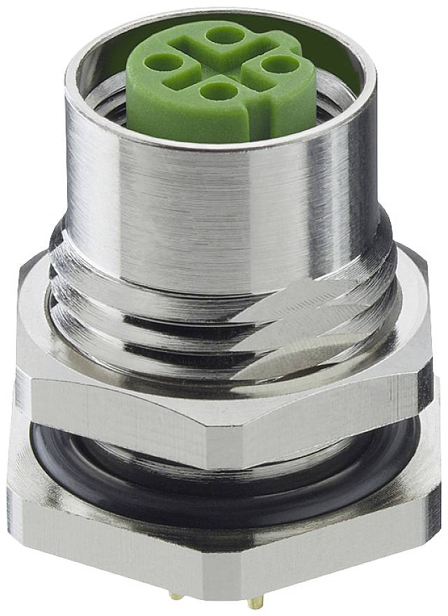 Lutronic 1221 04D T9CP Sensor-/Aktor-Einbausteckverbinder M12 Buchse, Einbau Polzahl Sensoren: 4