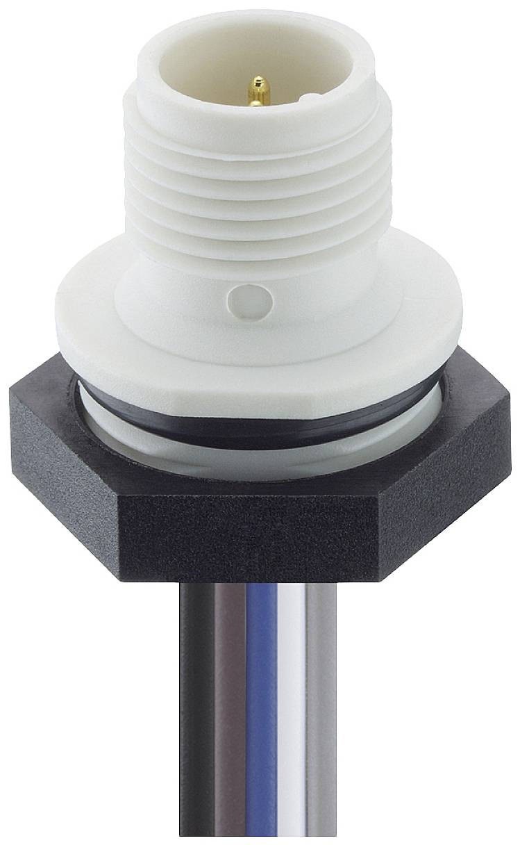 Lutronic 1230 04 T16CW101 0,5m Sensor-/Aktor-Einbausteckverbinder M12 Stecker, Einbau Polzahl Sensoren: 4