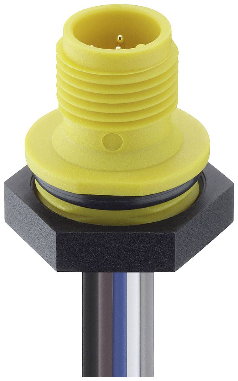Lutronic 1230 04 T16CW102 0,5m Sensor-/Aktor-Einbausteckverbinder M12 Stecker, Einbau Polzahl Sensoren: 4