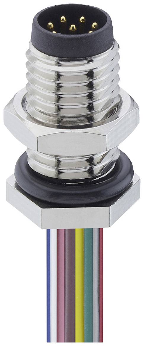 Lutronic 0831 08 T8CW 0,5m Sensor-/Aktor-Einbausteckverbinder M8 Stecker, Einbau Polzahl Sensoren: 8