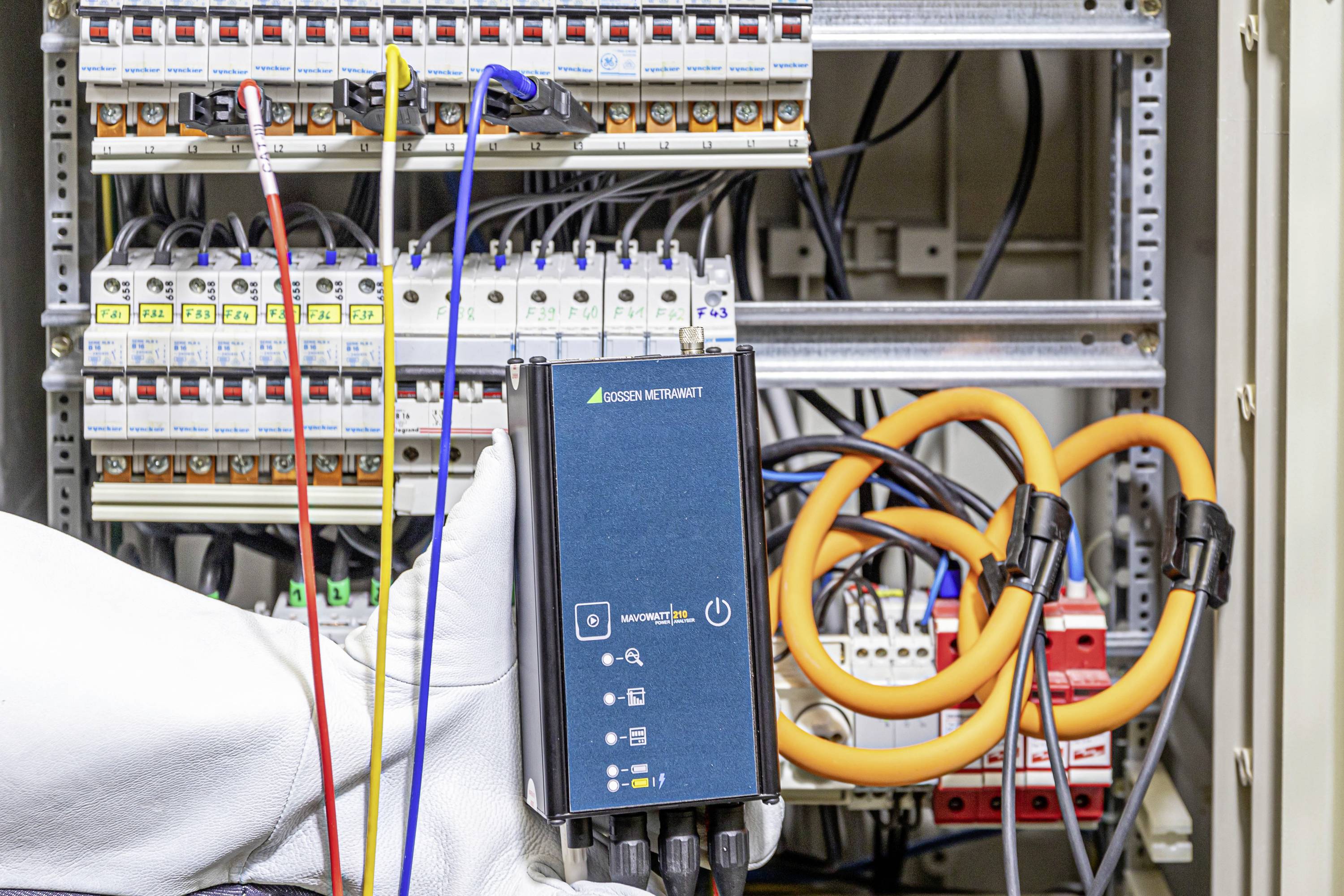 Gossen Metrawatt MAVOWATT 210 Netz-Analysegerät 3phasig, 1phasig inkl. Stromzangen, mit Loggerfunktion