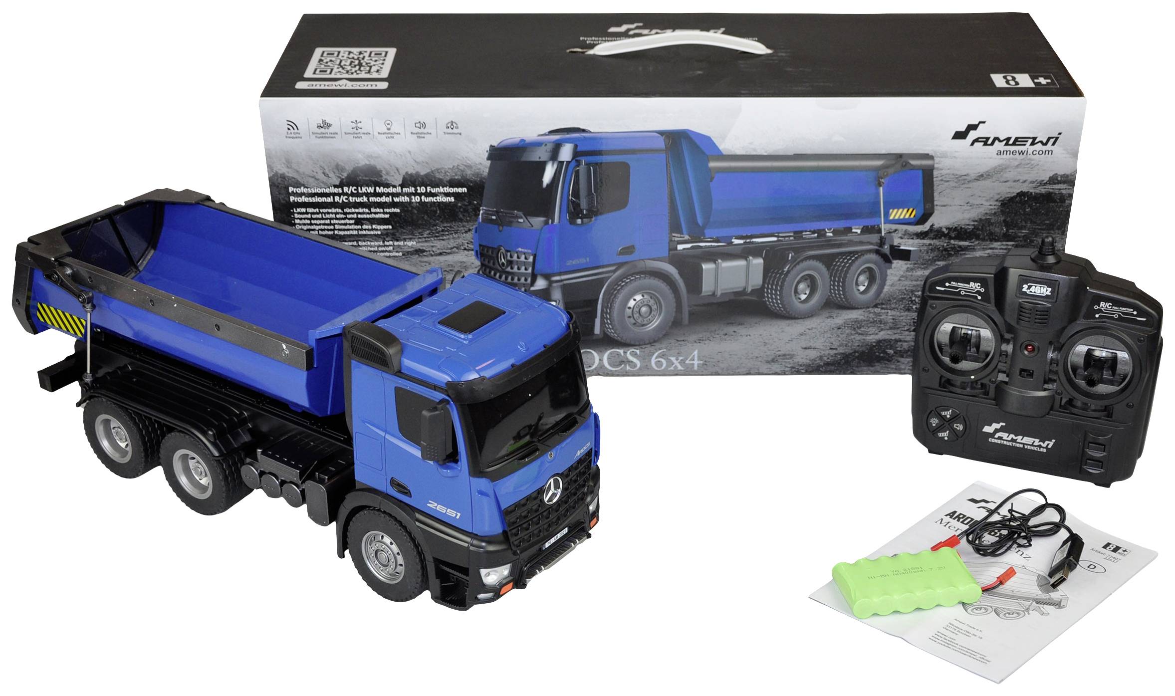 Amewi 22537 Mercedes-Benz Arocs 1:14 Elektro RC Modell-LKW RtR