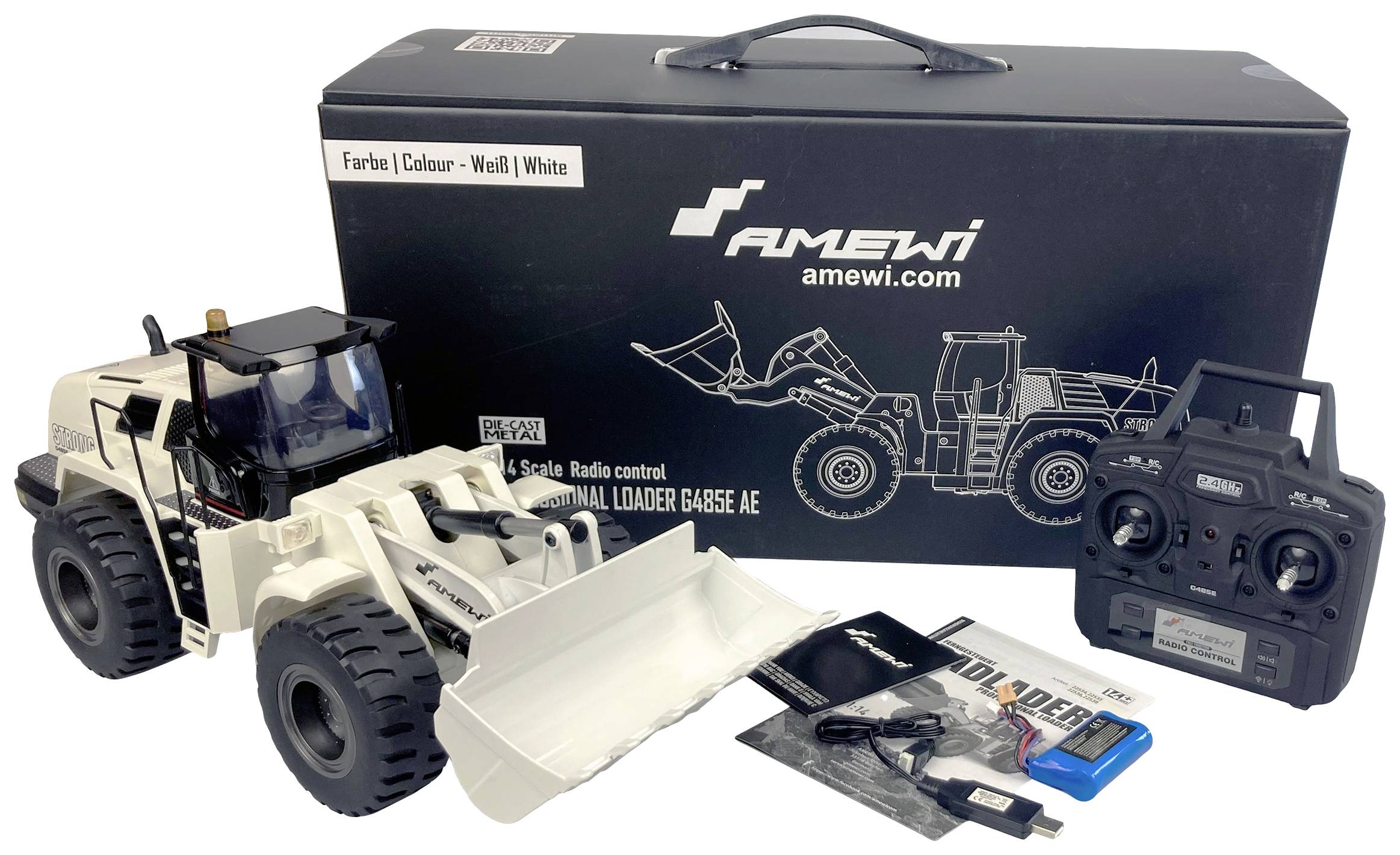 Amewi 22535 G485E weiß 1:14 Elektro RC Funktionsmodell RtR