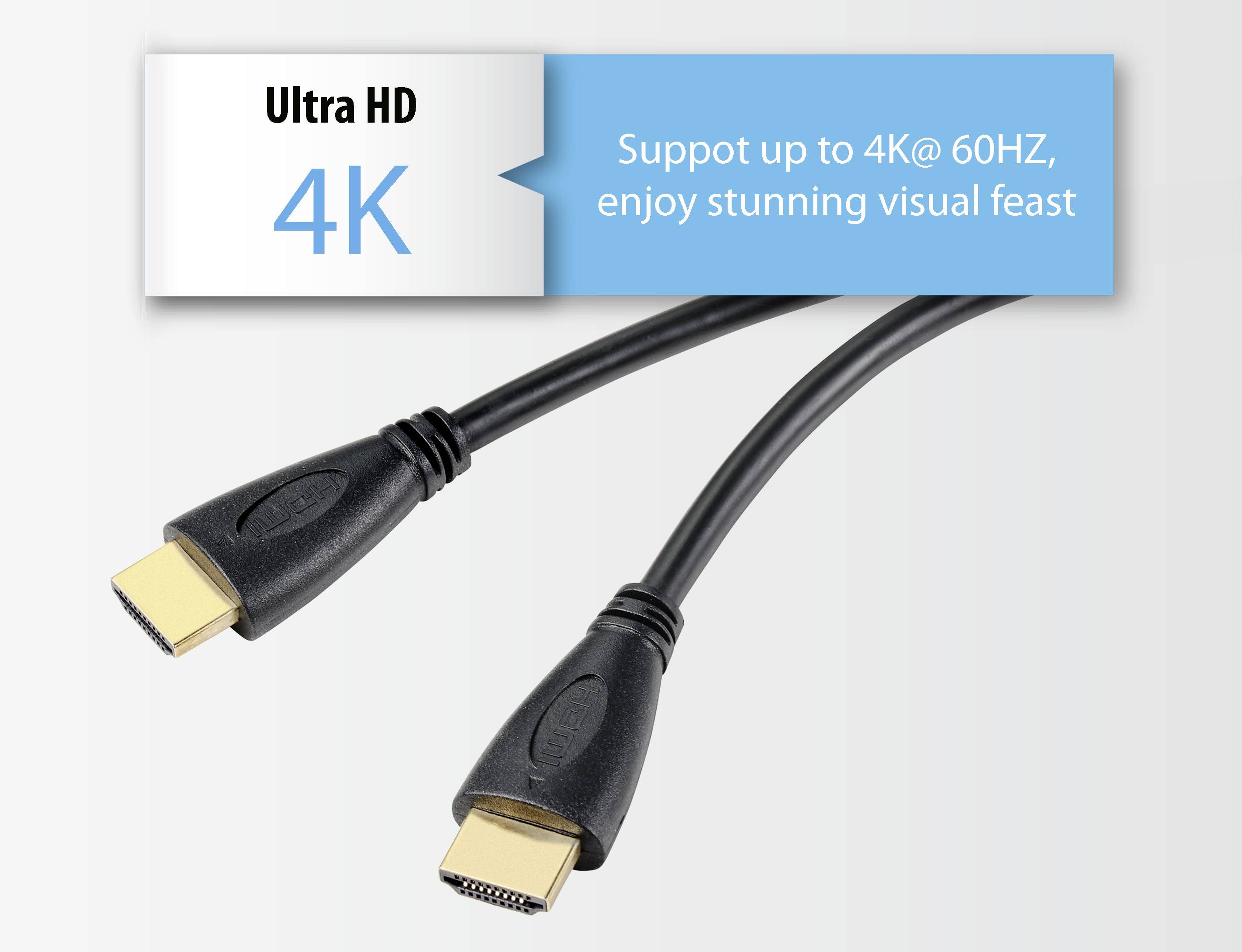 SpeaKa Professional HDMI Anschlusskabel HDMI-A Stecker, HDMI-A Stecker 3.00m Schwarz SP-10133288 4K UHD, Audio Return Channel