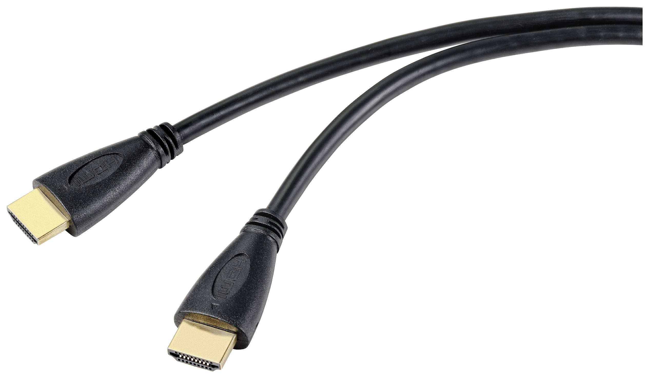 SpeaKa Professional HDMI Anschlusskabel HDMI-A Stecker, HDMI-A Stecker 1.50m Schwarz SP-10133284 4K UHD, Audio Return Channel
